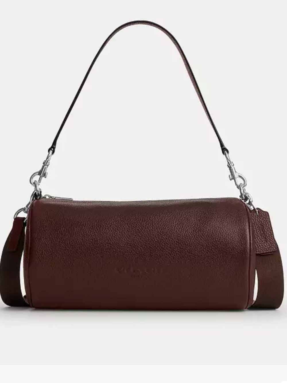 NWT Coach Andre Barrel Bag 30 Brown Pebbled Leather